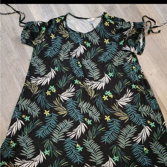 Terra&Sky tunic/mini dress, spring print all over plus size women's 2X - Picture 1 of 3